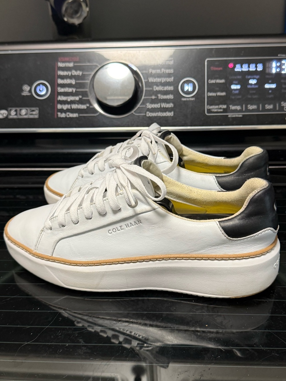 Cole Haan Grandpro Topspin Leather Sneakers White/Tan Women’s Size: 7M (W22707) - Picture 5 of 14